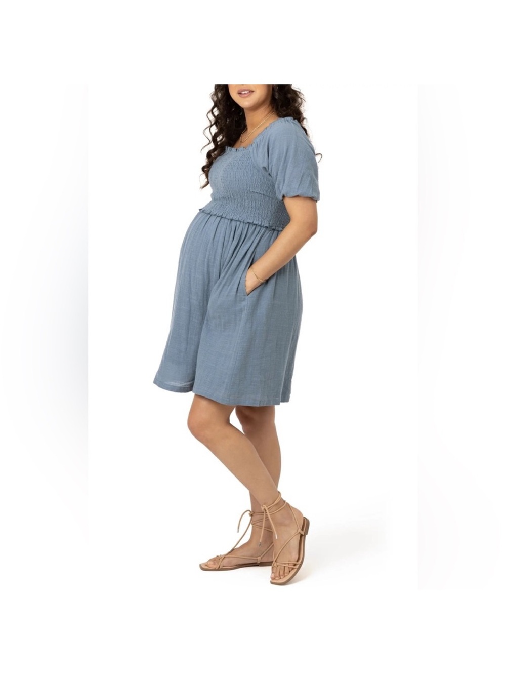 Kindred Bravely Madeline Smocked Nursing/Maternity Dress